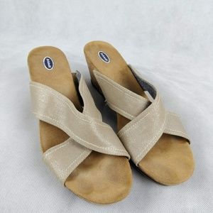 Women's Khaki Size 11 Dr. Scholls Wedge Sandals